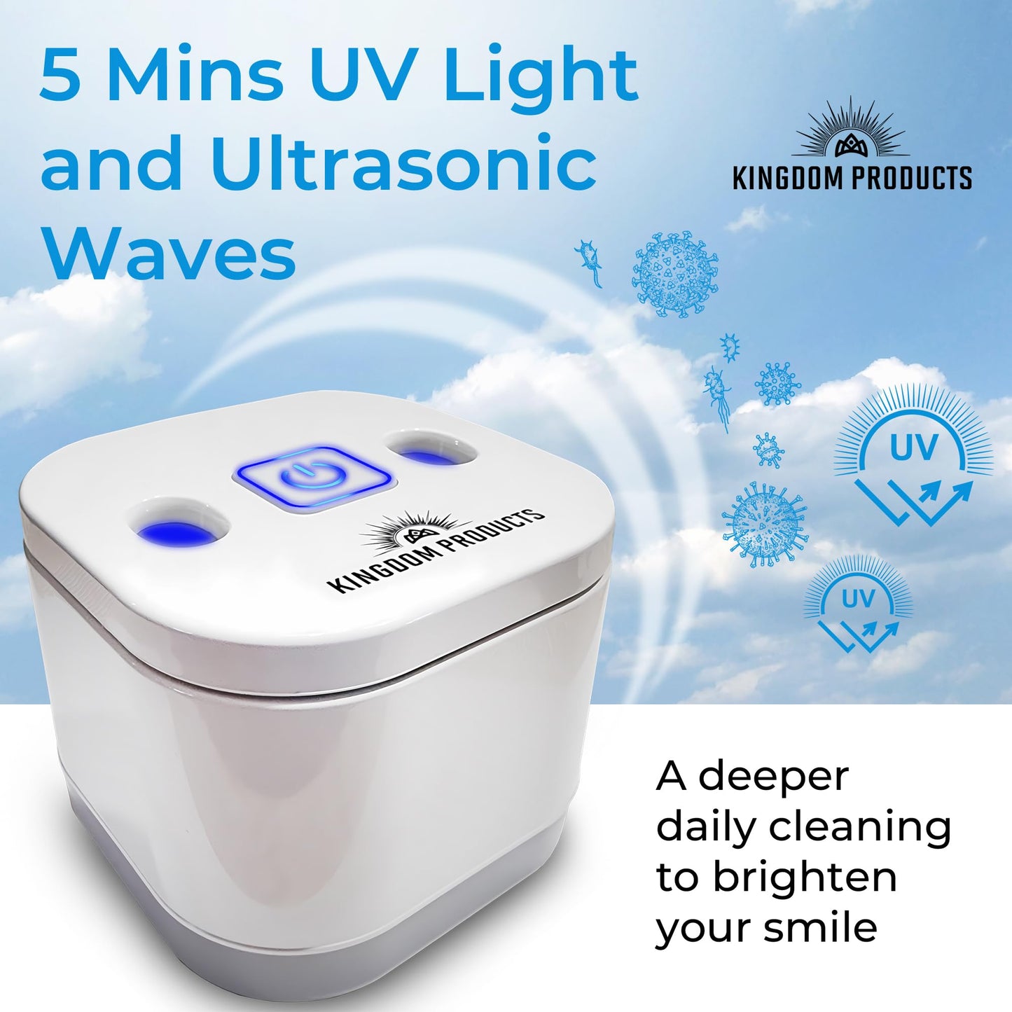 Innovative Ultrasonic Retainer Cleaner with 200ML Pod - 45kHz Dental Cleaner for Dentures, Night Guards & More