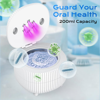 Ultrasonic Retainer Cleaner Machine – 45kHz 25W, 200ml Portable
