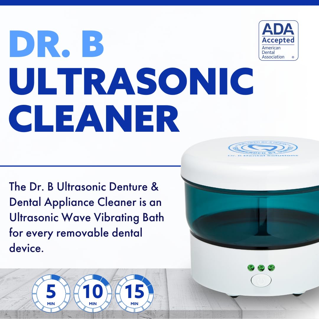 Dr. B Dental Ultrasonic Cleaner – High-Frequency Cleaning for Dentures & Aligners