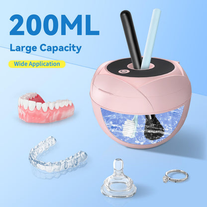 Ultrasonic Retainer Cleaner 45kHz | Dentures, Mouth Guards & Jewelry | 4 Cleaning Modes