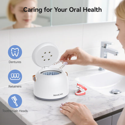 Ultrasonic Retainer Cleaner 45kHz – 3 Modes, 200ml Tank | Aligners & Mouth Guards