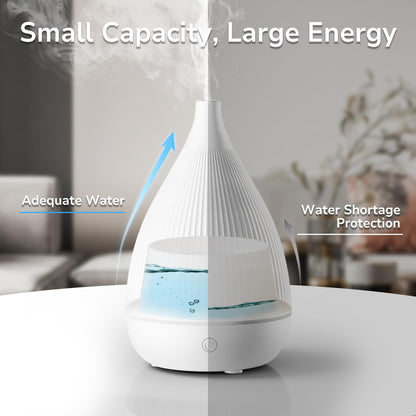 Ultrasonic Essential Oil Diffuser with Auto Shut-Off, Color-Changing Night Light – BPA-Free Portable Humidifier (White)