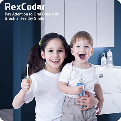 Ultrasonic Kid's U-Shaped Toothbrush – 5 Modes, 60s Timer, IPX7 Waterproof (Ages 6-12, Green)