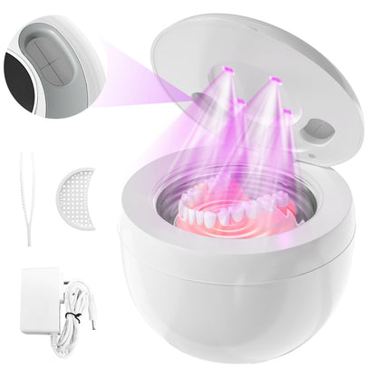 Ultrasonic Retainer Cleaner Machine – 45kHz, 4 Modes, 200ML Tank, UV Light, 25W