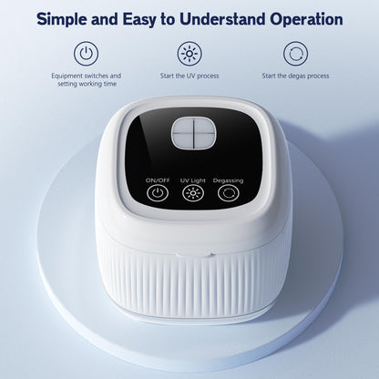 2025 Upgraded 3-in-1 Ultrasonic Retainer Cleaner – Degassing + UV, 5x Cleaning