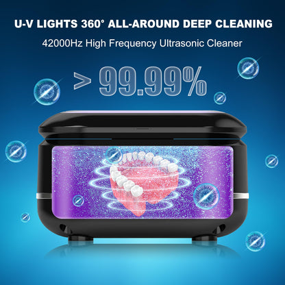 Ultrasonic Retainer Cleaner Machine – 42kHz 180ml Denture & Jewelry Cleaning