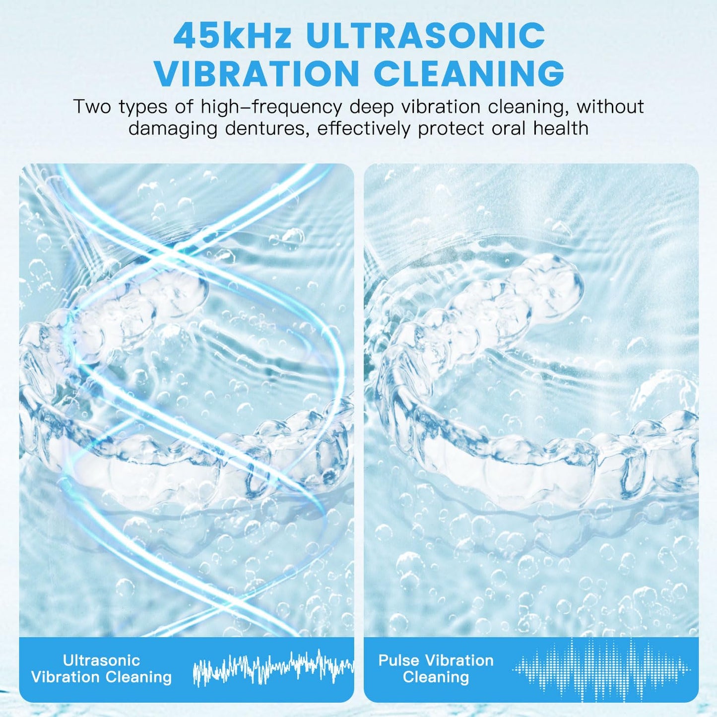 Ultrasonic Retainer Cleaner Machine – 45kHz, 4 Modes, 200ML Tank, UV Light, 25W