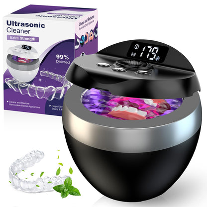 Ultrasonic Retainer Cleaner 200ML – 4 Modes, 45kHz Dental & Jewelry Cleaning