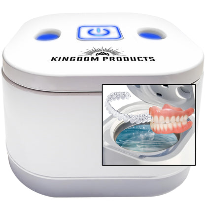 Innovative Ultrasonic Retainer Cleaner with 200ML Pod - 45kHz Dental Cleaner for Dentures, Night Guards & More
