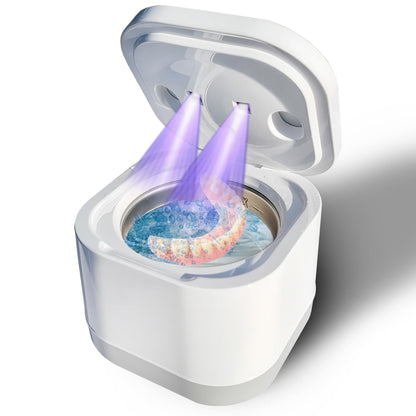 Innovative Ultrasonic Retainer Cleaner with 200ML Pod - 45kHz Dental Cleaner for Dentures, Night Guards & More