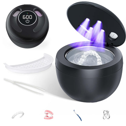 Ultrasonic Retainer Cleaner 2025 Upgraded – 45kHz 200ml for Dentures, Braces & Jewelry
