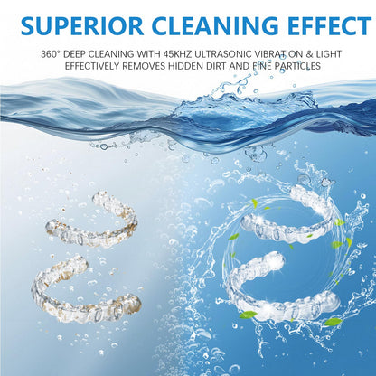 Ultrasonic Retainer Cleaner 45kHz – 200ml, 4 Modes, Digital Timer