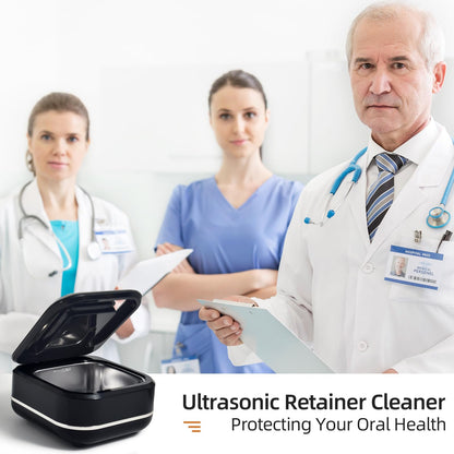 Ultrasonic Retainer Cleaner Machine for Dental Appliances – 42kHz, 24W, 180ml, Black | YKL