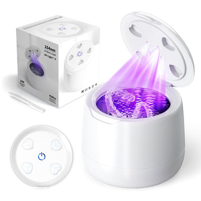 Ultrasonic Retainer Cleaner 42kHz | 250ml UV Cleaning Pod
