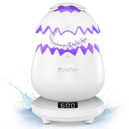 Ultrasonic Retainer Cleaner 45kHz Denture Cleaning Pod | 3 Timer Modes, Cooling Fan