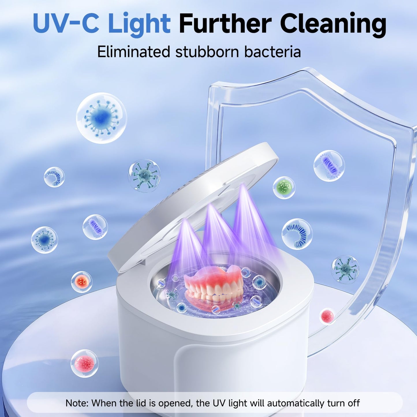 Ultrasonic Retainer Cleaner Machine – 45kHz Cleaning for Dentures & Aligners