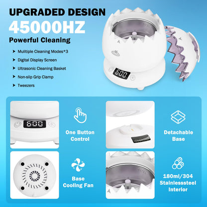 Ultrasonic Retainer Cleaner 45kHz – 25W, IPX7, 3 Modes