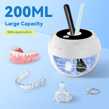 Ultrasonic Retainer Cleaner 45kHz – 200ml, 4 Modes, Digital Timer