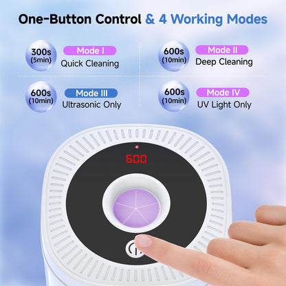 Ultrasonic Retainer Cleaner Machine – 45kHz Cleaning for Dentures & Aligners