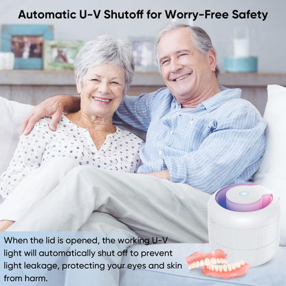 Ultrasonic Retainer Cleaner 45kHz – 180ml, 2 Modes for Dentures, Aligners & Jewelry