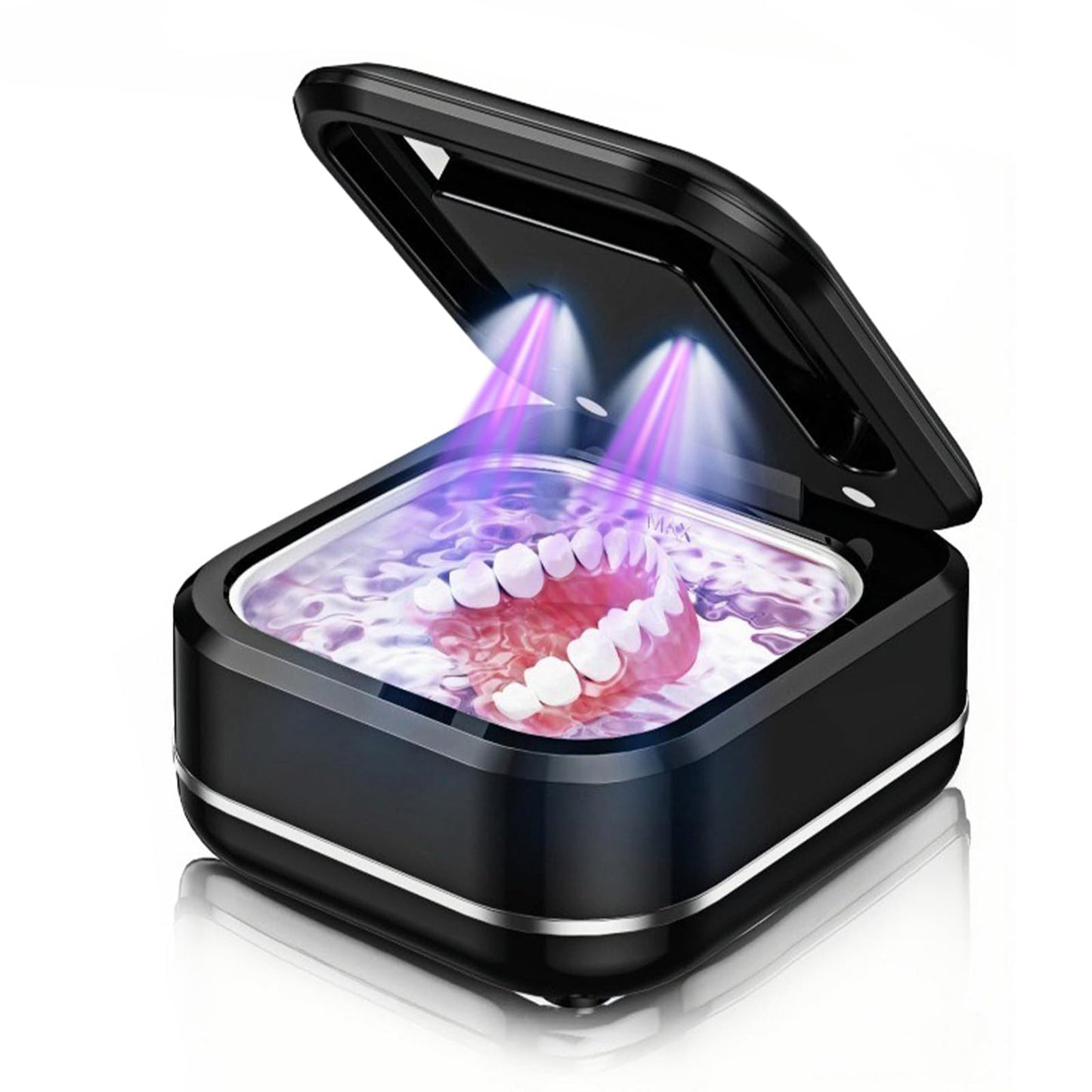 Ultrasonic Retainer Cleaner Machine for Dental Appliances – 42kHz, 24W, 180ml, Black | YKL