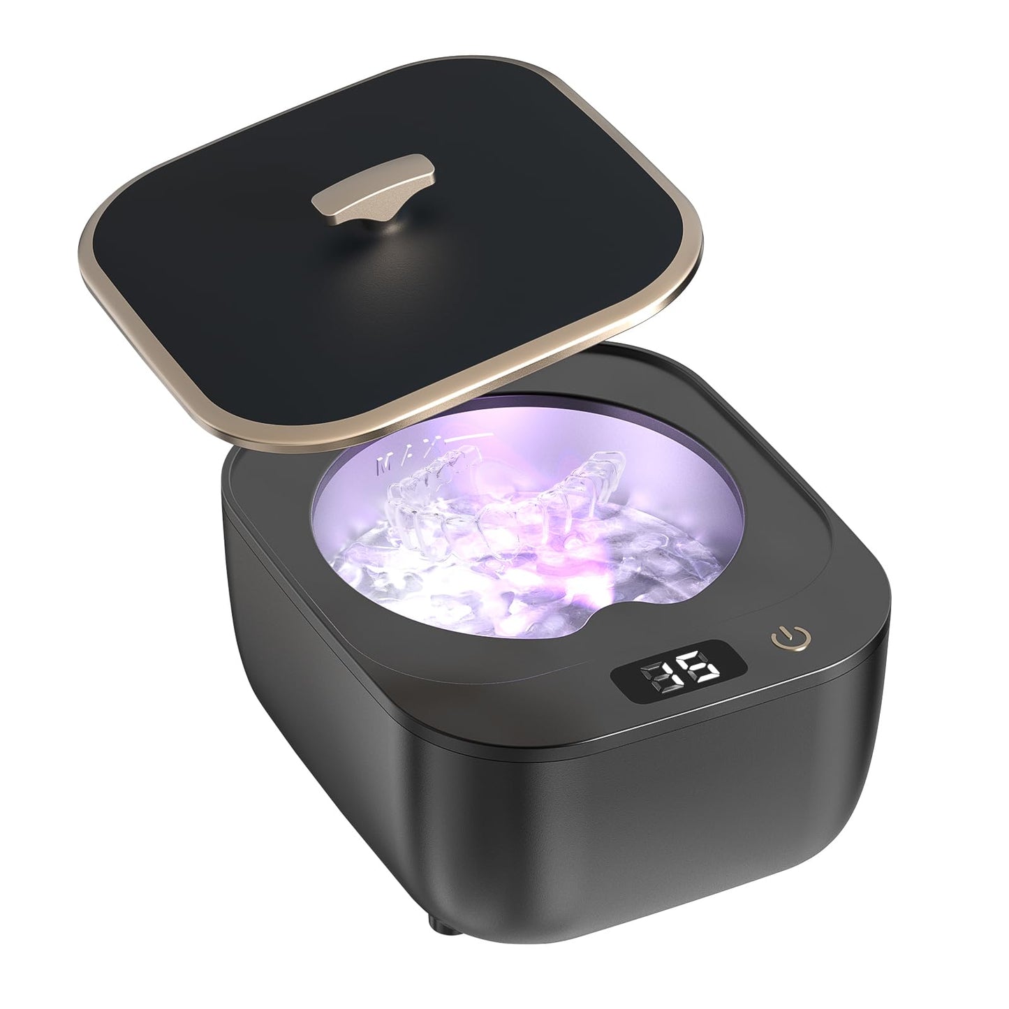 Ultrasonic Retainer Cleaner Machine - 43000Hz Ultrasonic Cleaner for Retainers, Aligners, Dentures, Mouth Guards