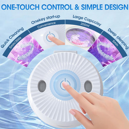 Ultrasonic Retainer Cleaner Machine – 200ML, 45kHz, 5-Min Deep Clean