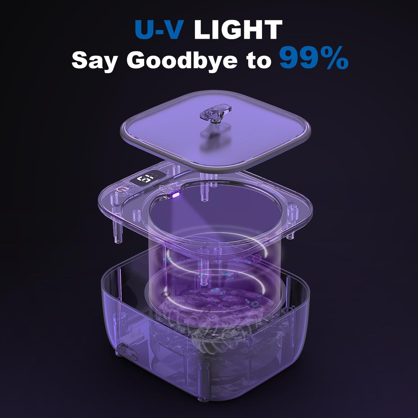 Ultrasonic Retainer Cleaner Machine - 43000Hz Ultrasonic Cleaner for Retainers, Aligners, Dentures, Mouth Guards