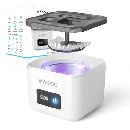 Ultrasonic Retainer Cleaner Machine 45kHz UV • 200ML • All-in-One Dental & Jewelry Cleaner