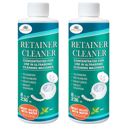 Ultrasonic Retainer Cleaner Solution Concentrate – Mint, 16 oz | Invisalign & Mouthguard Cleaner