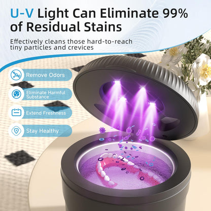 Ultrasonic Retainer Cleaner 45kHz – 4 Modes, 200ml Pod, Digital Timer
