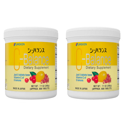 Umeken C-Balance Chewable Vitamin C – High Potency for Adults & Kids | 7.1 oz Pack of 2