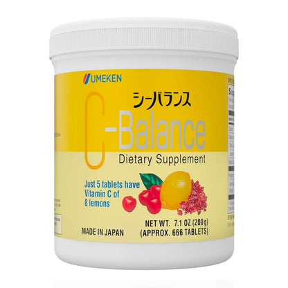 Umeken C-Balance Chewable Vitamin C - High Potency for Adults & Kids, 200g (4.5 Months)