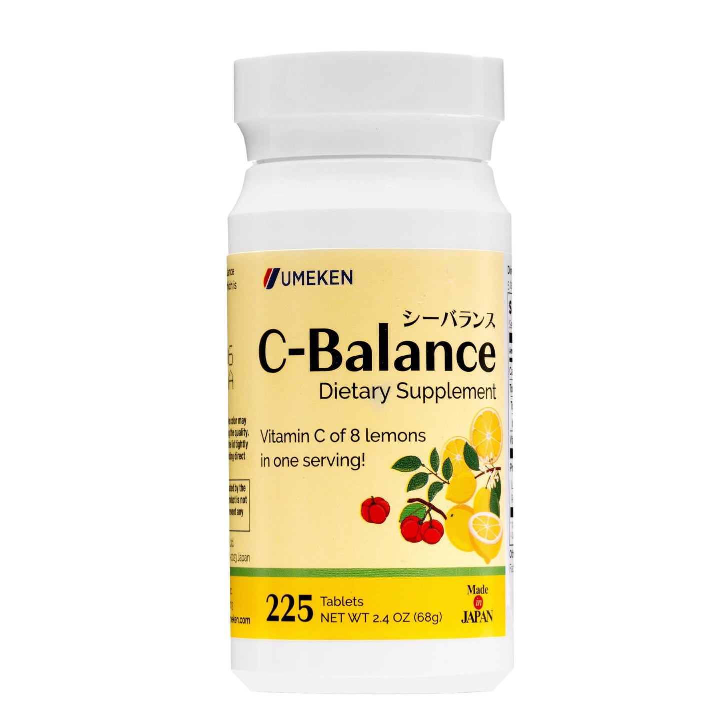 Umeken C-Balance Vitamin C Chewables – Acerola & Lemon, 68g (45-Day)
