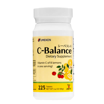 Umeken C-Balance Vitamin C Chewables – Acerola & Lemon, 68g (45-Day)