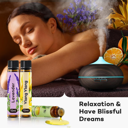 Umisleep High-Potency Essential Oils Set for Sleep & Relaxation – 3 x 10 ml Gift Set (Lavender, Sweet Orange, Ylang-Ylang)