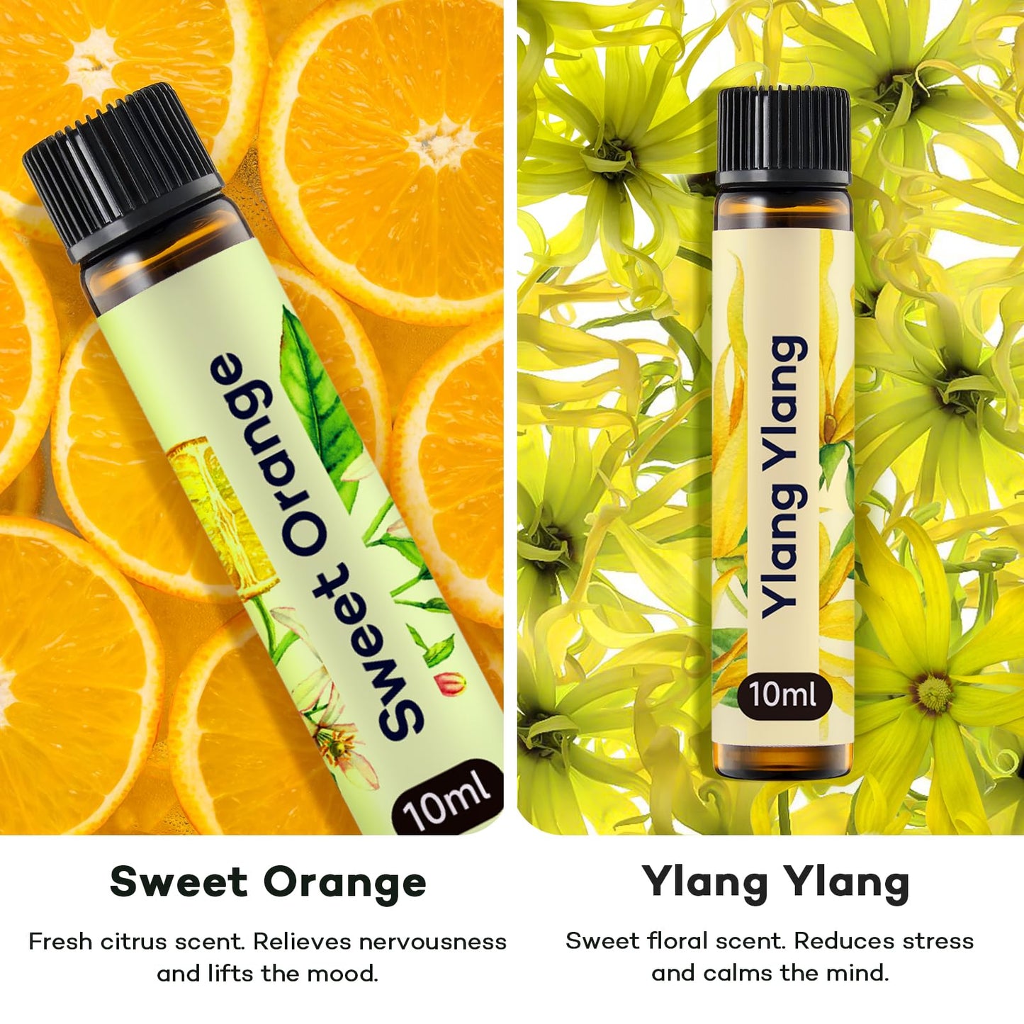 Umisleep High-Potency Essential Oils Set for Sleep & Relaxation – 3 x 10 ml Gift Set (Lavender, Sweet Orange, Ylang-Ylang)