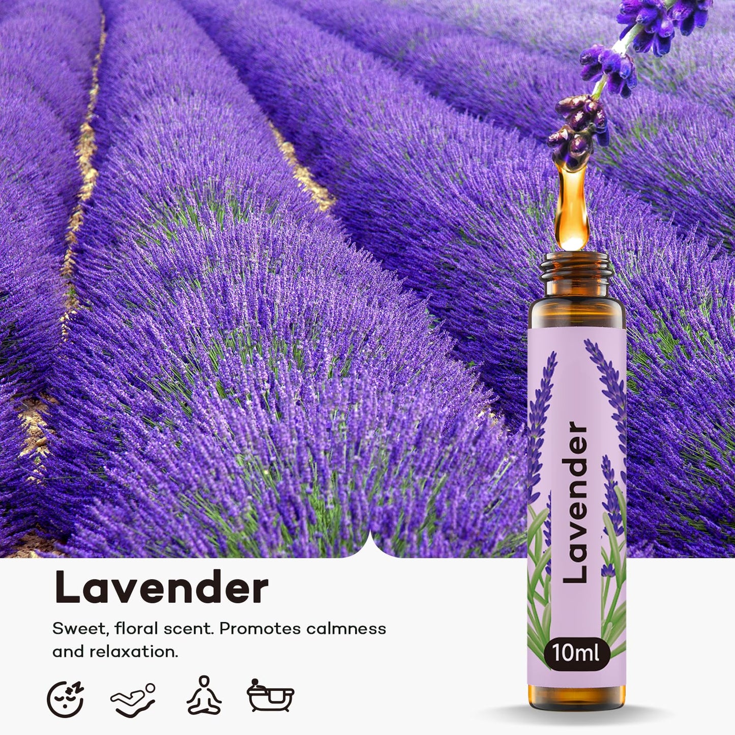 Umisleep High-Potency Essential Oils Set for Sleep & Relaxation – 3 x 10 ml Gift Set (Lavender, Sweet Orange, Ylang-Ylang)