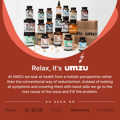 UMZU Choline Supplement | Cognitive & Hormonal Support | 30 Day Supply | 90 Capsules