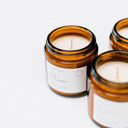 Unboxme Gifts 3-Pack Aromatherapy Scented Candles – Hand-Poured Soy Wax in Reusable Glass Jars | Just Breathe Set