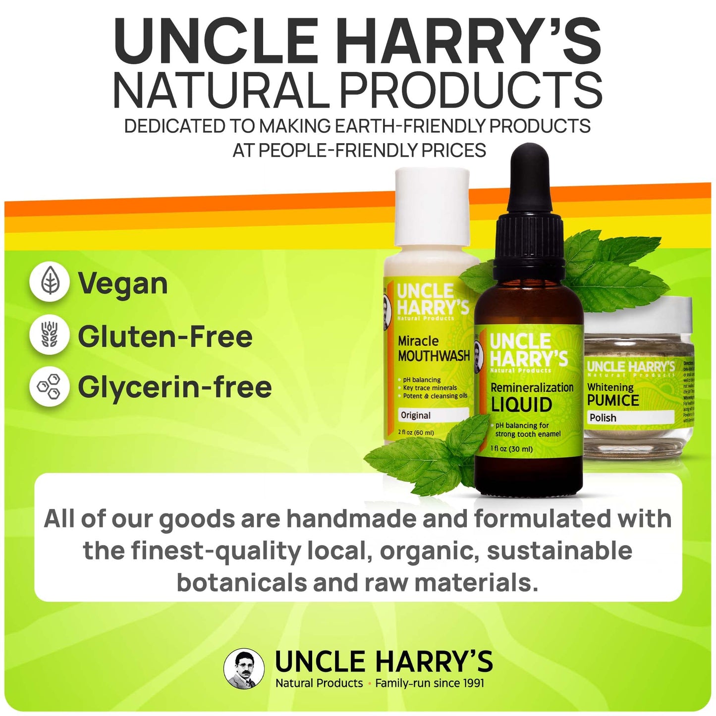 Uncle Harry's Natural Remineralization Kit with Tooth Whitening – 3-Product Set