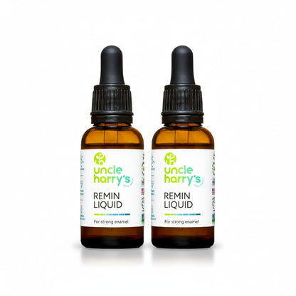 Uncle Harry's Natural Fluoride-Free Remineralization Liquid for Tooth Enamel - Freshens Breath & Strengthens Teeth (2 Pack, 1 oz.)
