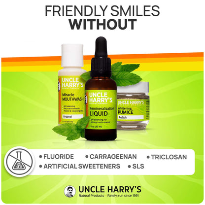 Uncle Harry's Natural Remineralization Kit with Tooth Whitening – 3-Product Set