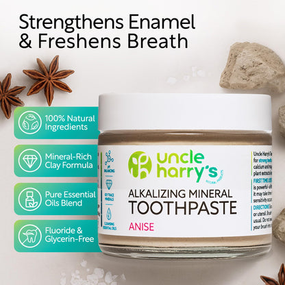 Uncle Harry's Anise Remineralizing Toothpaste — Natural Whitening & Enamel Support