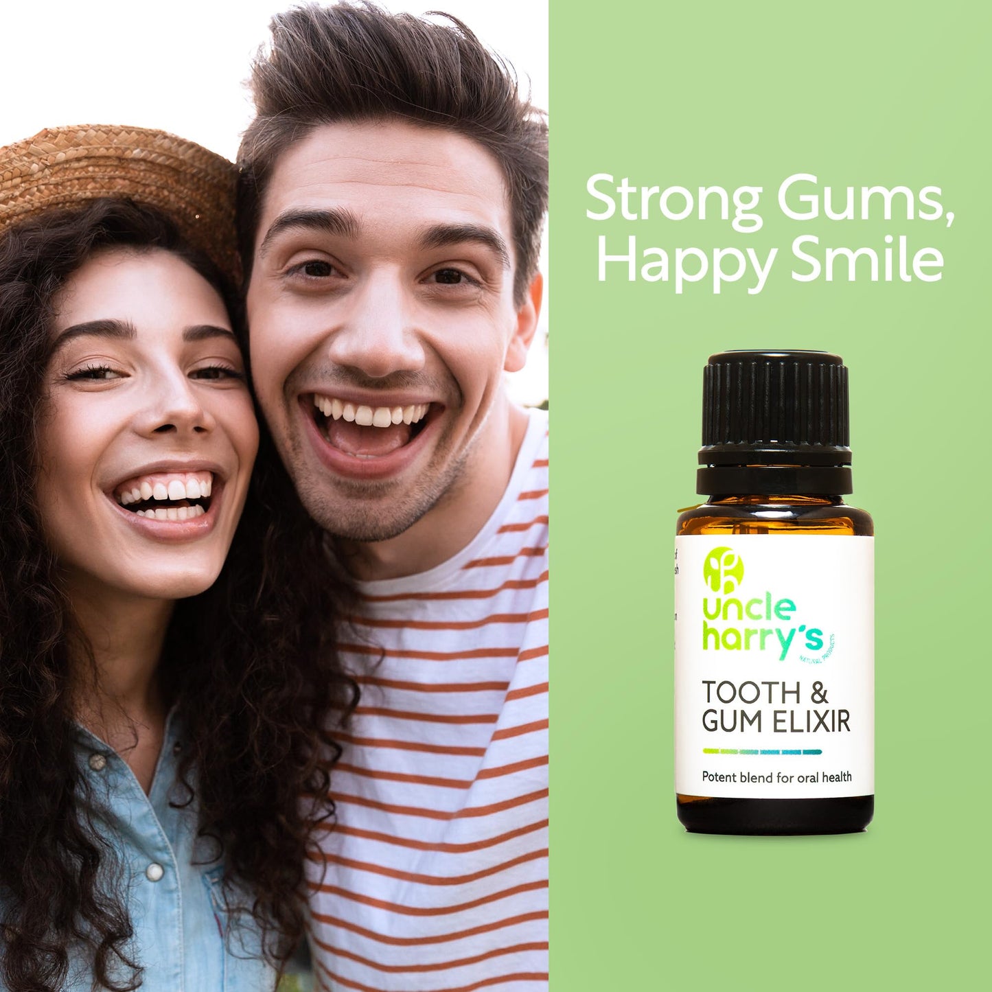 Uncle Harry's Aromatherapy Tooth & Gum Elixir | Purifying Alcohol-Free Mouthwash for Gums & Bad Breath | 0.5 oz