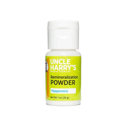 Uncle Harry’s Peppermint Remineralization Tooth Powder - Fluoride Free, Vegan 1 oz