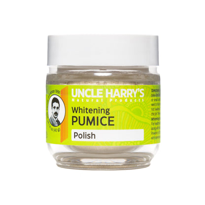 Uncle Harry’s Whitening Toothpaste Polish – Fluoride Free, Vegan, Pumice-based Tooth Polisher (1.25 oz Glass Jar)