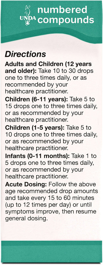 UNDA 1000 Numbered Compounds | Homeopathic Preparation | 0.7 fl oz