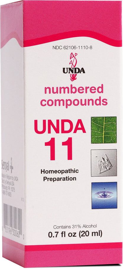 UNDA 11 Numbered Compounds | Homeopathic Preparation | 0.7 fl. oz.