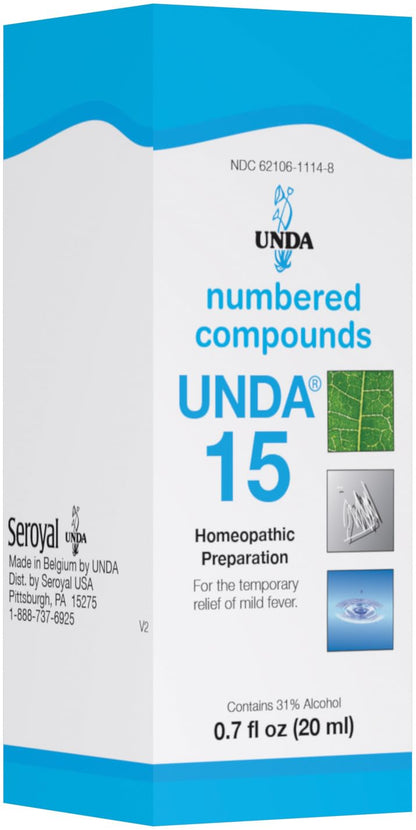 UNDA 15 Numbered Compounds | Homeopathic Preparation | 0.7 fl. oz.